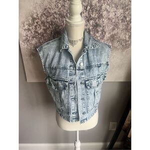 Shein old school Jean denim vest small
